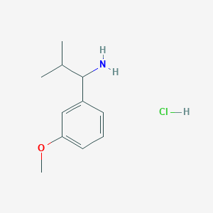 molecular formula C11H18ClNO B1458102 1-(3-Methoxyphenyl)-2-methylpropan-1-amine hydrochloride CAS No. 1864059-09-5