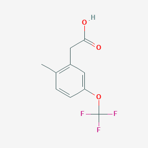 molecular formula C10H9F3O3 B1458110 2-Methyl-5-(trifluoromethoxy)phenylacetic acid CAS No. 1261573-69-6