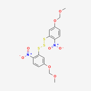 molecular formula C16H16N2O8S3 B14581126 Bis[5-(methoxymethoxy)-2-nitrophenyl]trisulfane CAS No. 61588-39-4