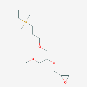 molecular formula C15H32O4Si B14581131 Diethyl(3-{3-methoxy-2-[(oxiran-2-yl)methoxy]propoxy}propyl)methylsilane CAS No. 61094-91-5