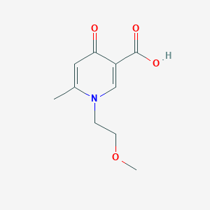 molecular formula C10H13NO4 B1458127 1-(2-Methoxyethyl)-6-methyl-4-oxo-1,4-dihydropyridine-3-carboxylic acid CAS No. 1569650-86-7