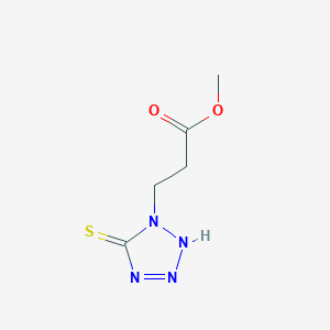 molecular formula C5H8N4O2S B14581317 Methyl 3-(5-sulfanylidene-2,5-dihydro-1H-tetrazol-1-yl)propanoate CAS No. 61606-39-1