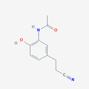 molecular formula C11H12N2O2 B14581330 N-[5-(2-Cyanoethyl)-2-hydroxyphenyl]acetamide CAS No. 61310-07-4
