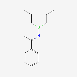molecular formula C15H24BN B14581345 N-(Dipropylboranyl)-1-phenylpropan-1-imine CAS No. 61209-15-2