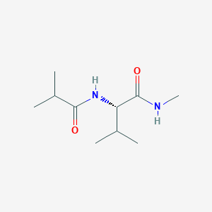 molecular formula C10H20N2O2 B14581359 N-Methyl-N~2~-(2-methylpropanoyl)-L-valinamide CAS No. 61429-99-0