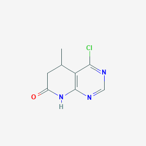 molecular formula C8H8ClN3O B1458137 4-chloro-5-methyl-5,6-dihydropyrido[2,3-d]pyrimidin-7(8H)-one CAS No. 1177447-31-2