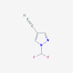 molecular formula C6H4F2N2 B1458142 1-(Difluoromethyl)-4-ethynyl-1H-pyrazole CAS No. 1400287-71-9