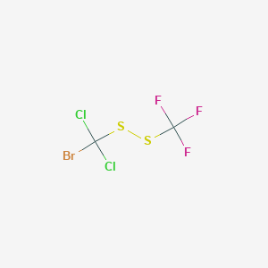 molecular formula C2BrCl2F3S2 B14581484 Bromo(dichloro)[(trifluoromethyl)disulfanyl]methane CAS No. 61363-10-8