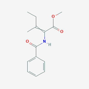 molecular formula C14H17NO3 B14581490 Methyl 2-benzamido-3-methylpent-2-enoate CAS No. 61548-97-8