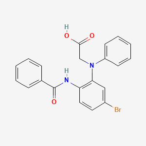 molecular formula C21H17BrN2O3 B14581493 N-(2-Benzamido-5-bromophenyl)-N-phenylglycine CAS No. 61598-50-3