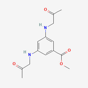 molecular formula C14H18N2O4 B14581501 Methyl 3,5-bis[(2-oxopropyl)amino]benzoate CAS No. 61573-45-3