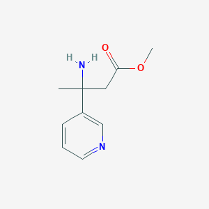 molecular formula C10H14N2O2 B1458157 Methyl 3-amino-3-(pyridin-3-yl)butanoate CAS No. 1508381-33-6