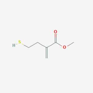 molecular formula C6H10O2S B14581579 Methyl 2-methylidene-4-sulfanylbutanoate CAS No. 61541-21-7