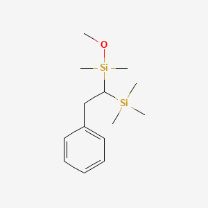molecular formula C14H26OSi2 B14581584 Methoxy(dimethyl)[2-phenyl-1-(trimethylsilyl)ethyl]silane CAS No. 61245-05-4
