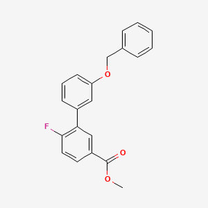molecular formula C21H17FO3 B1458159 Methyl 3-[3-(benzyloxy)phenyl]-4-fluorobenzoate CAS No. 1393441-85-4