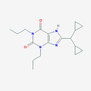 molecular formula C18H26N4O2 B145816 8-(Dicyclopropylmethyl)-1,3-dipropylxanthine CAS No. 131080-42-7
