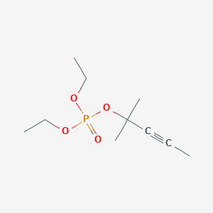 molecular formula C10H19O4P B14581609 Diethyl 2-methylpent-3-yn-2-yl phosphate CAS No. 61570-75-0