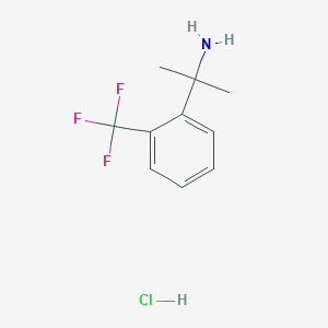 molecular formula C10H13ClF3N B1458165 2-[2-(Trifluoromethyl)phenyl]propan-2-amine hydrochloride CAS No. 1439896-64-6