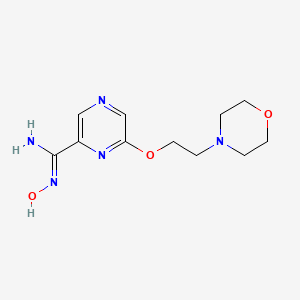 molecular formula C11H17N5O3 B14581656 N'-hydroxy-6-(2-morpholin-4-ylethoxy)pyrazine-2-carboximidamide 