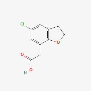 2-(5-Chloro-2,3-dihydro-1-benzofuran-7-yl)acetic acid