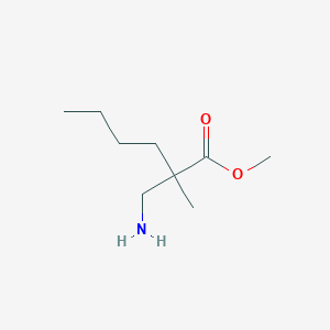 molecular formula C9H19NO2 B14581694 Methyl 2-(aminomethyl)-2-methylhexanoate CAS No. 61044-99-3