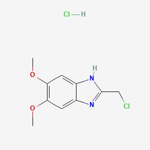 2-(chloromethyl)-5,6-dimethoxy-1H-1,3-benzodiazole hydrochloride