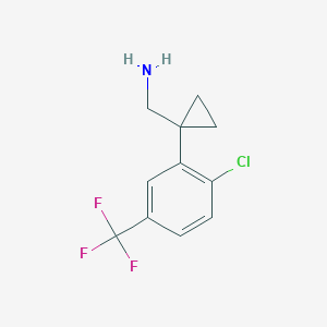 {1-[2-Chloro-5-(trifluoromethyl)phenyl]cyclopropyl}methanamine