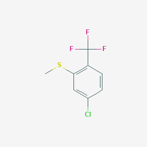 molecular formula C8H6ClF3S B1458173 4-Chloro-2-methylthio-1-(trifluoromethyl)benzene CAS No. 1428234-60-9