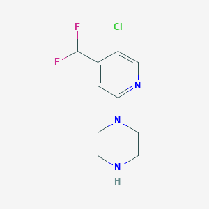 1-[5-Chloro-4-(difluoromethyl)pyridin-2-yl]piperazine