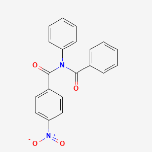 molecular formula C20H14N2O4 B14581768 Benzamide, N-benzoyl-4-nitro-N-phenyl- CAS No. 61582-59-0