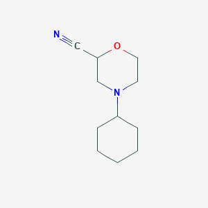 molecular formula C11H18N2O B1458177 4-Cyclohexylmorpholine-2-carbonitrile CAS No. 1461714-97-5