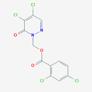 (4,5-Dichloro-6-oxo-1,6-dihydropyridazin-1-yl)methyl 2,4-dichlorobenzoate