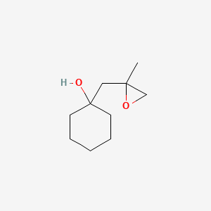 molecular formula C10H18O2 B14581785 Cyclohexanol, 1-[(2-methyloxiranyl)methyl]- CAS No. 61276-53-7