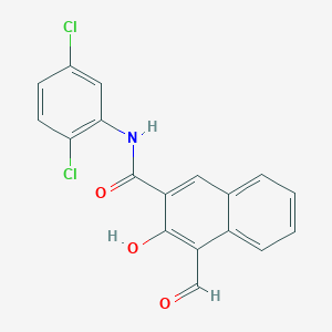 molecular formula C18H11Cl2NO3 B14581880 N-(2,5-Dichlorophenyl)-4-formyl-3-hydroxynaphthalene-2-carboxamide CAS No. 61359-70-4