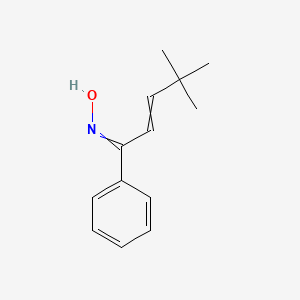 molecular formula C13H17NO B14581956 N-(4,4-Dimethyl-1-phenylpent-2-en-1-ylidene)hydroxylamine CAS No. 61572-40-5