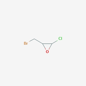 molecular formula C3H4BrClO B145820 (E)-2-Chloro-3-(bromomethyl)oxirane CAS No. 129176-05-2