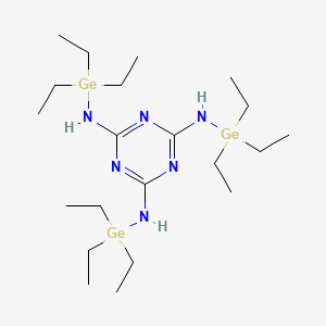 molecular formula C21H48Ge3N6 B14582024 N~2~,N~4~,N~6~-Tris(triethylgermyl)-1,3,5-triazine-2,4,6-triamine CAS No. 61094-71-1