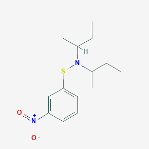 molecular formula C14H22N2O2S B14582067 N-(Butan-2-yl)-N-[(3-nitrophenyl)sulfanyl]butan-2-amine CAS No. 61076-32-2