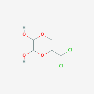 molecular formula C5H8Cl2O4 B14582097 5-(Dichloromethyl)-1,4-dioxane-2,3-diol CAS No. 61630-51-1