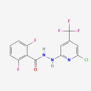 N'-[6-chloro-4-(trifluoromethyl)-2-pyridinyl]-2,6-difluorobenzenecarbohydrazide