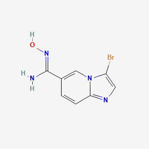 3-bromo-N'-hydroxyimidazo[1,2-a]pyridine-6-carboximidamide