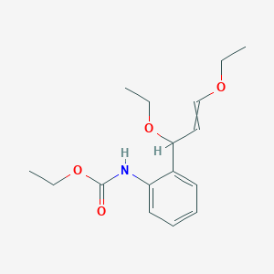 molecular formula C16H23NO4 B14582230 Ethyl [2-(1,3-diethoxyprop-2-en-1-yl)phenyl]carbamate CAS No. 61334-30-3