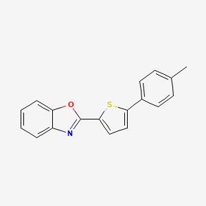 molecular formula C18H13NOS B14582249 Benzoxazole, 2-[5-(4-methylphenyl)-2-thienyl]- CAS No. 61100-22-9