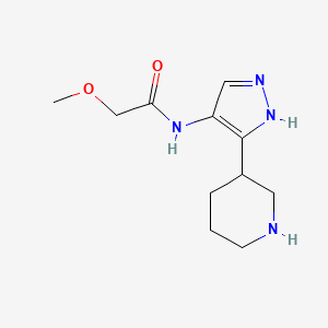 2-methoxy-N-[3-(piperidin-3-yl)-1H-pyrazol-4-yl]acetamide