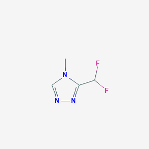 molecular formula C4H5F2N3 B1458228 3-(difluoromethyl)-4-methyl-4H-1,2,4-triazole CAS No. 1461706-95-5