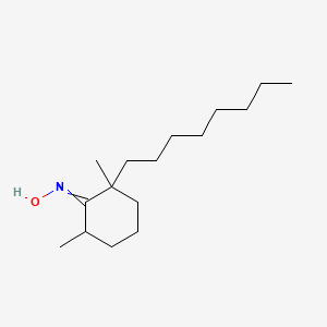 molecular formula C16H31NO B14582288 N-(2,6-Dimethyl-2-octylcyclohexylidene)hydroxylamine CAS No. 61288-74-2
