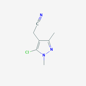 2-(5-chloro-1,3-dimethyl-1H-pyrazol-4-yl)acetonitrile