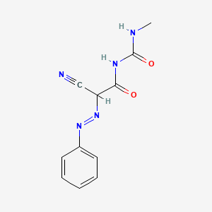 molecular formula C11H11N5O2 B14582364 Acetamide, 2-cyano-N-[(methylamino)carbonyl]-2-(phenylazo)- CAS No. 61081-66-1