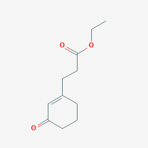 molecular formula C11H16O3 B14582371 Ethyl 3-(3-oxocyclohex-1-en-1-yl)propanoate CAS No. 61589-75-1