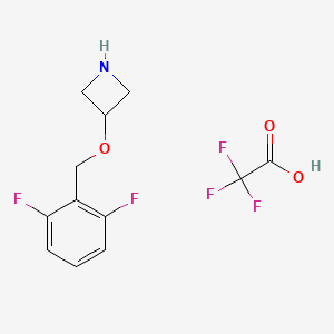 molecular formula C12H12F5NO3 B1458238 3-((2,6-Difluorobenzyl)oxy)azetidine 2,2,2-trifluoroacetate CAS No. 1707566-06-0